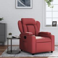 Fauteuil verstelbaar kunstleer wijnrood