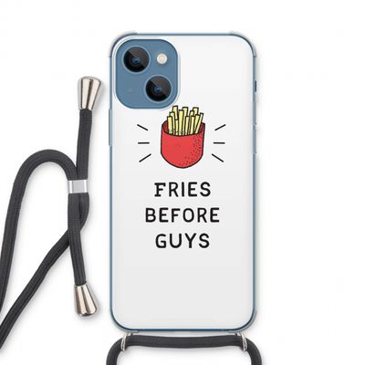 Fries before guys: iPhone 13 Transparant Hoesje met koord