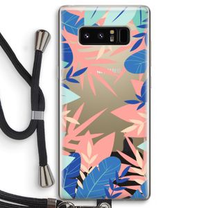 Tropisch: Samsung Galaxy Note 8 Transparant Hoesje met koord