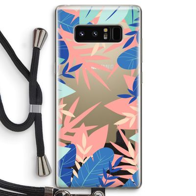 Tropisch: Samsung Galaxy Note 8 Transparant Hoesje met koord