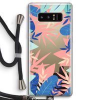 Tropisch: Samsung Galaxy Note 8 Transparant Hoesje met koord