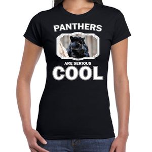 Dieren zwarte panter t-shirt zwart dames - panthers are cool shirt