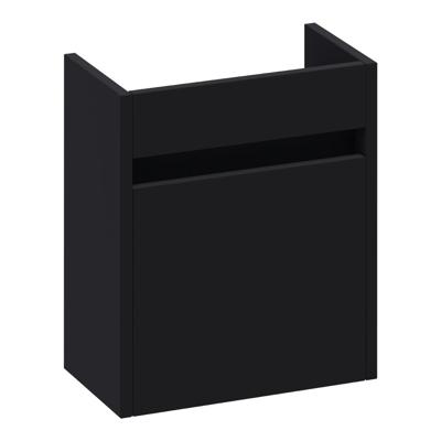 Brauer Adore Fonteinkast - 40 cm - met 1 Deur Greeploos Rechtsdraaiend - Mat Zwart