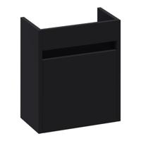 Brauer Adore Fonteinkast - 40 cm - met 1 Deur Greeploos Rechtsdraaiend - Mat Zwart