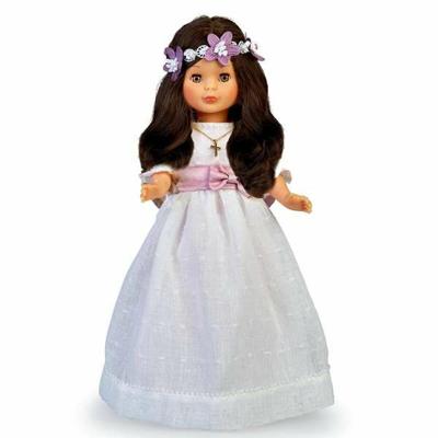 Bruine Communiepop Nancy 48 cm