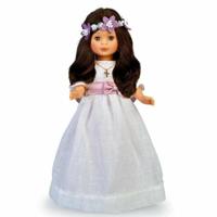 Bruine Communiepop Nancy 48 cm