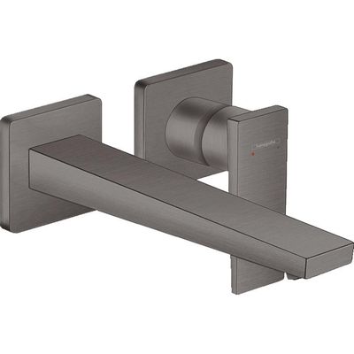 Hansgrohe Metropol afbouwdeel wandkraan met voorsprong uitloop 22.5cm brushed black chroom 32526340