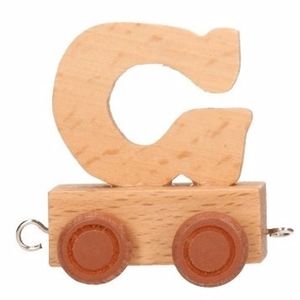 Houten letter trein G   -