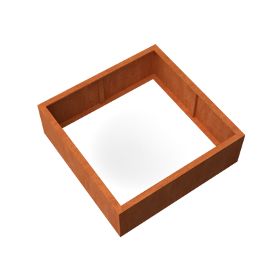 Artesa Rechthoekige plantenbak cortenstaal L120 x B120 x H40 cm zonder bodem - Geroba