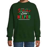 Santas little helper / Het hulpje van de Kerstman Kerstsweater / Kersttrui groen voor kinderen