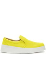 JW Anderson baskets en cuir à bout rond - Jaune