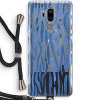 Blauwe nerven: LG G7 Thinq Transparant Hoesje met koord