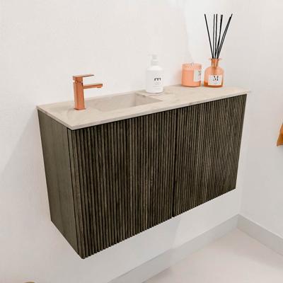Toiletmeubel Mondiaz Joya Dlux | 70 cm | Meubelkleur Shadow | Faye wastafel Frappe Wasbak Links | 1 kraangat