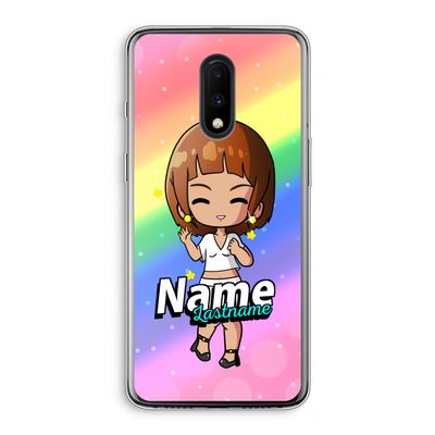 Chibi Maker vrouw: OnePlus 7 Transparant Hoesje
