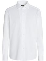 Zegna chemise en coton à manches longues - Blanc