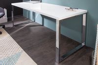 Modern bureau WHITE DESK 160cm witte hoogglans bureautafel - 21142