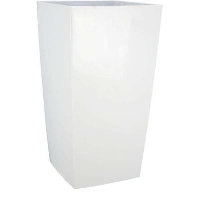 RIVIERA NUANCE vierkante bloembak - Kunststof - L38xD38xH69 cm - Wit