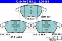 Remmenset, remschijf ATE, Remschijftype: Geventileerd: , Inbouwplaats: Vooras, u.a. für Seat, VW, Skoda, Audi