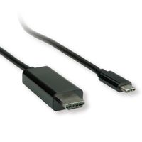 ROLINE 11045843 5 m USB Type-C HDMI Type A (Standaard) Zwart - thumbnail