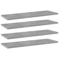 Wandschappen 4 st 60x20x1,5 cm spaanplaat betongrijs