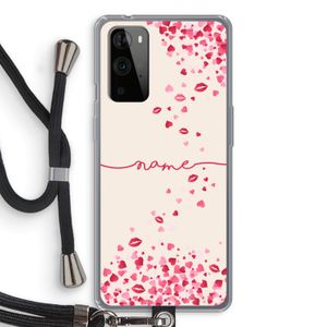 Hartjes en kusjes: OnePlus 9 Pro Transparant Hoesje met koord