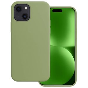 Basey Apple iPhone 15 Plus Hoesje Siliconen Hoes Case Cover -Groen