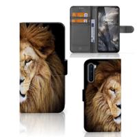 OnePlus Nord | Telefoonhoesje | Met pasjeshouder | Leeuw