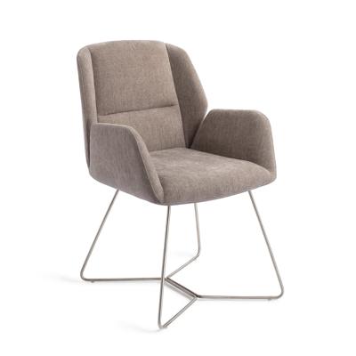 Jesper Home Eetkamerstoel 'Myoko' Beehive Steel, kleur Greystones