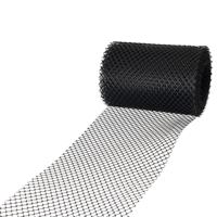 Dakgootbescherming - zwart - 600 x 17 cm - kunststof - bladeren - inc. haken