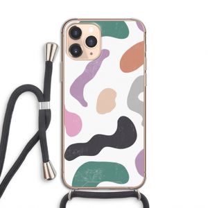 Memphis Shapes: iPhone 11 Pro Transparant Hoesje met koord