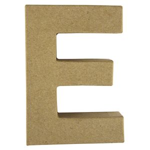 Beschilderbare letter E van papier mache   -