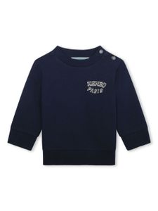 Kenzo Kids sweat en coton à logo imprimé - Bleu