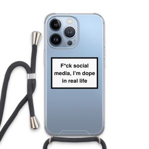 I'm dope: iPhone 13 Pro Transparant Hoesje met koord