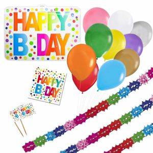 Happy Birthday verjaardag versieringen pakket voor elke leeftijd