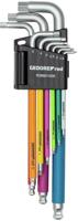 Gedore r36401009 | haakse stiftsleutelset | in | 1,5-10 mm multicolor | 9-dlg 3301332