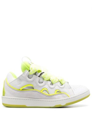 Lanvin baskets lacées à bout rond - Blanc