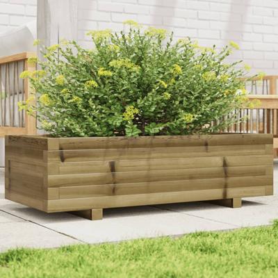 VidaXL Plantenbak 90x40x26,5 cm geïmpregneerd grenenhout
