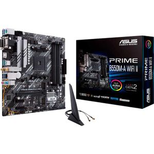 ASUS PRIME B550M-A WIFI II moederbord RAID, Gb-LAN, Wi-Fi 6, BT, Sound, µATX