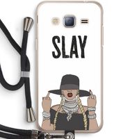 Slay All Day: Samsung Galaxy J3 (2016) Transparant Hoesje met koord