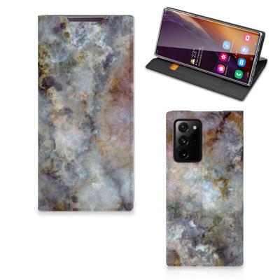 Samsung Galaxy Note 20 Ultra | Standcase | Marmer Grijs