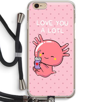 Love You A Lotl: iPhone 6 / 6S Transparant Hoesje met koord