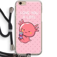 Love You A Lotl: iPhone 6 / 6S Transparant Hoesje met koord