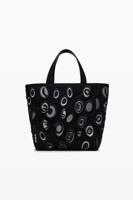 Geborduurde shopper tas - BLACK - U
