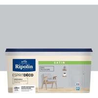 RIPOLIN Alle stukken muurverf, Ripolin - Grijze satijn telescoop, 2,5L