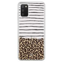 Samsung Galaxy A03s siliconen hoesje - Leopard lines Samsung Galaxy A03s siliconen hoesje - Leopard lines