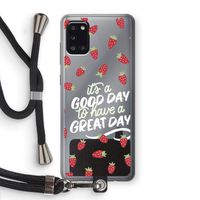 Don't forget to have a great day: Samsung Galaxy A31 Transparant Hoesje met koord