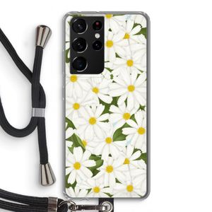 Summer Daisies: Samsung Galaxy S21 Ultra Transparant Hoesje met koord
