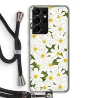 Summer Daisies: Samsung Galaxy S21 Ultra Transparant Hoesje met koord