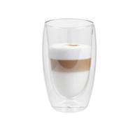 Gerimport Theeglazen Luz - 1x - dubbelwandig - 450 ml - D9 x H15 cm