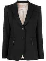 Blanca Vita blazer boutonné en laine mélangée - Noir